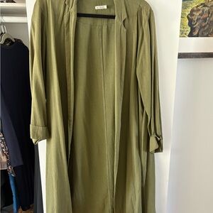Olive Green Women's Duster Coat